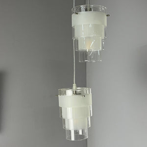 Lamellenlampe Eiszapfen weiß Glas von Markslöjd Sweden