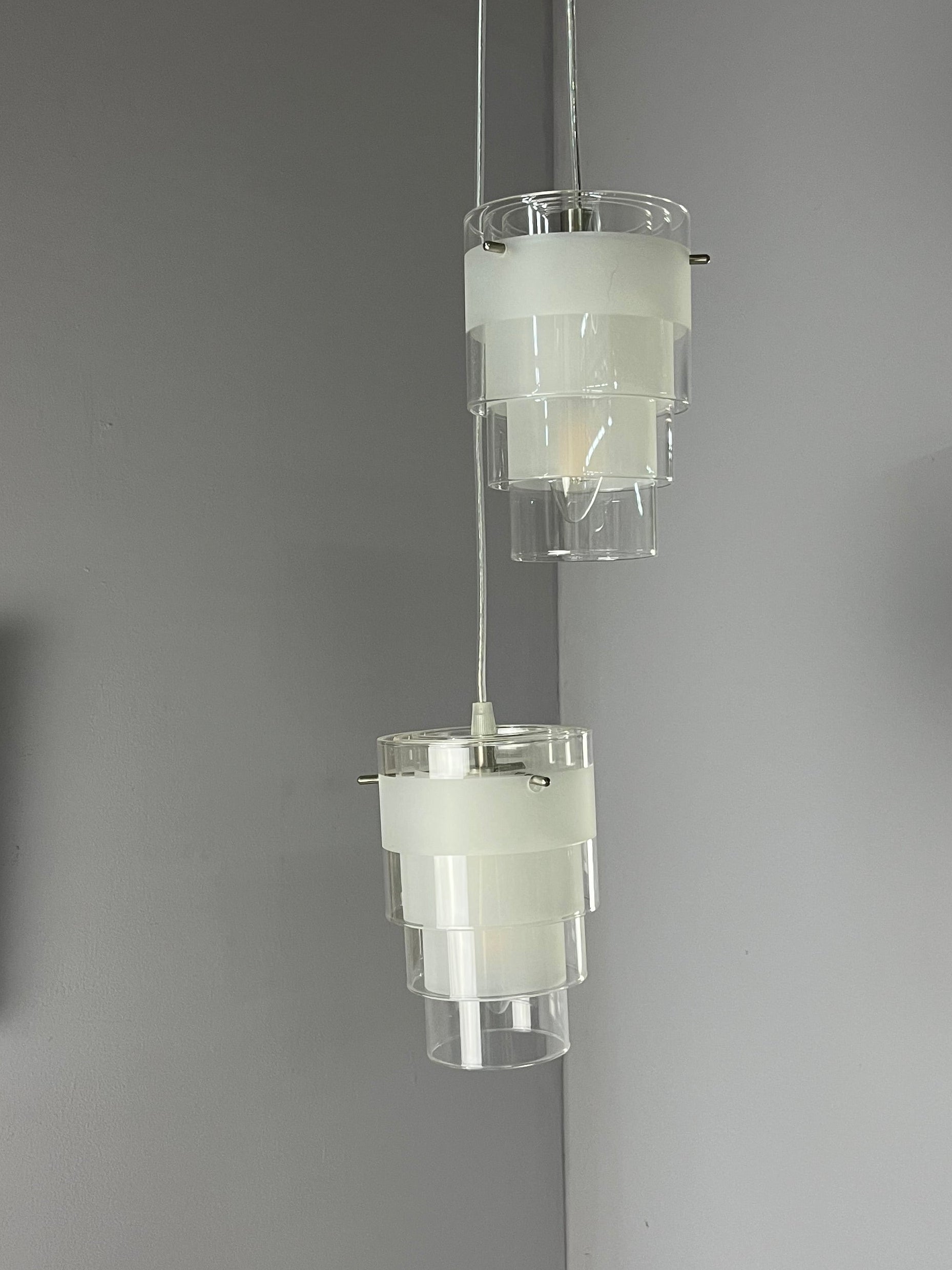 Lamellenlampe Eiszapfen weiß Glas von Markslöjd Sweden
