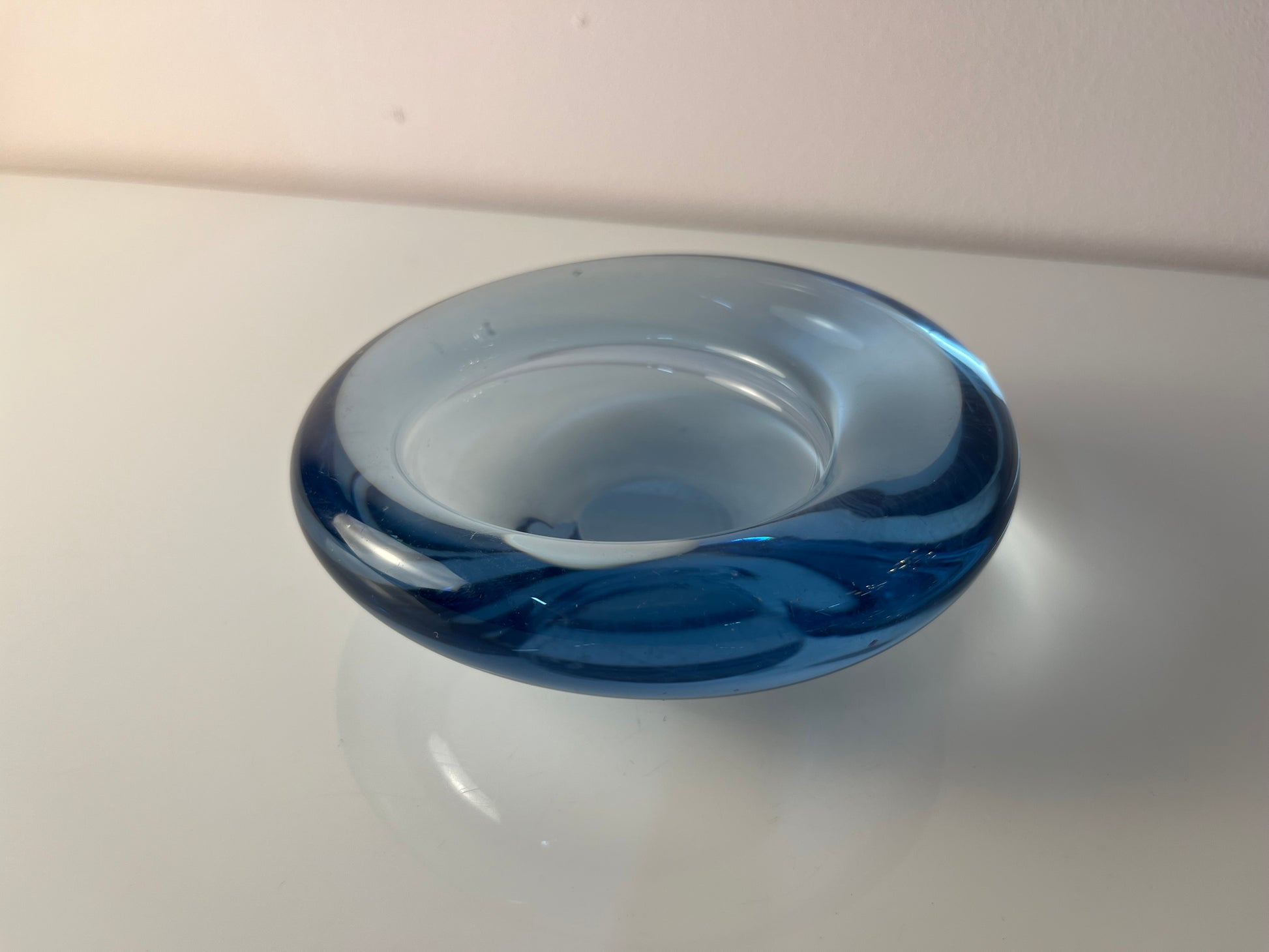Schale hellblau Glas von Per Lütken von Holmegaard