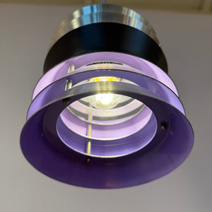 Lamellenlampe Trava silber schwarz lila von Carl Thore für Granhaga