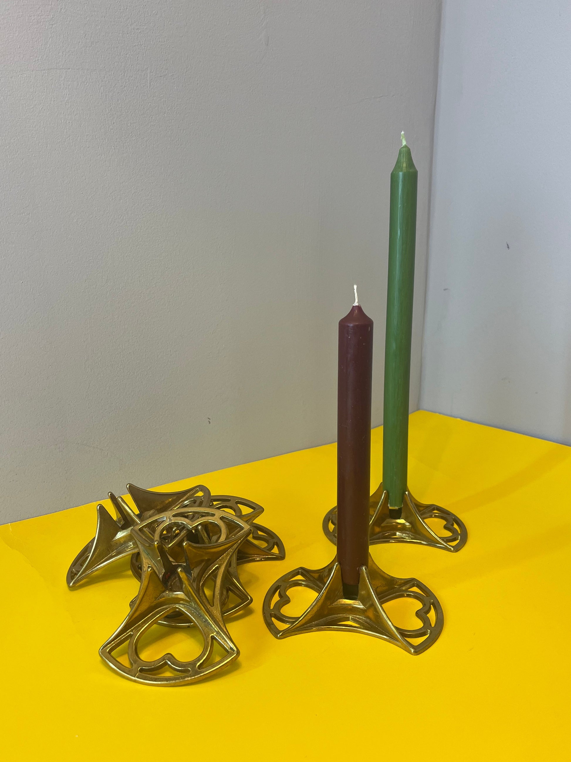 Kerzenständer Messing mit Herzen