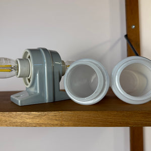 Wandlampe Modell 6060 grau von Sigvard Bernadotte für Ifö