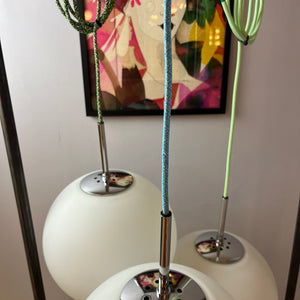 Kugellampe weiß Chrom von Glashütte Limburg