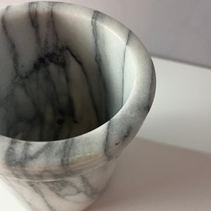 Weinkühler grau weiß Marmor