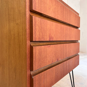 Kommode Teak auf Hairpinlegs von IDEE Möbel