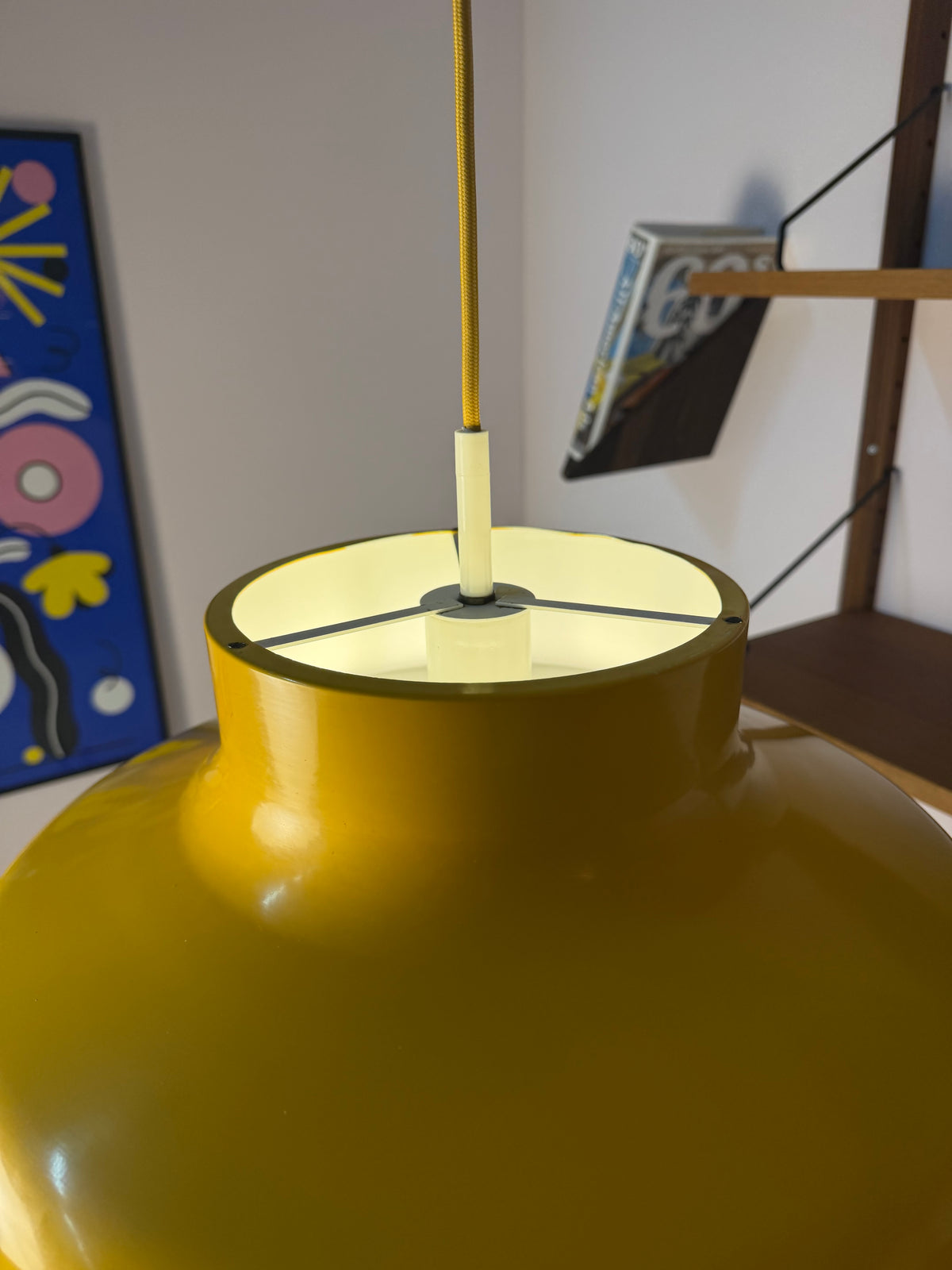 Hängelampe gelb aus Dänemark