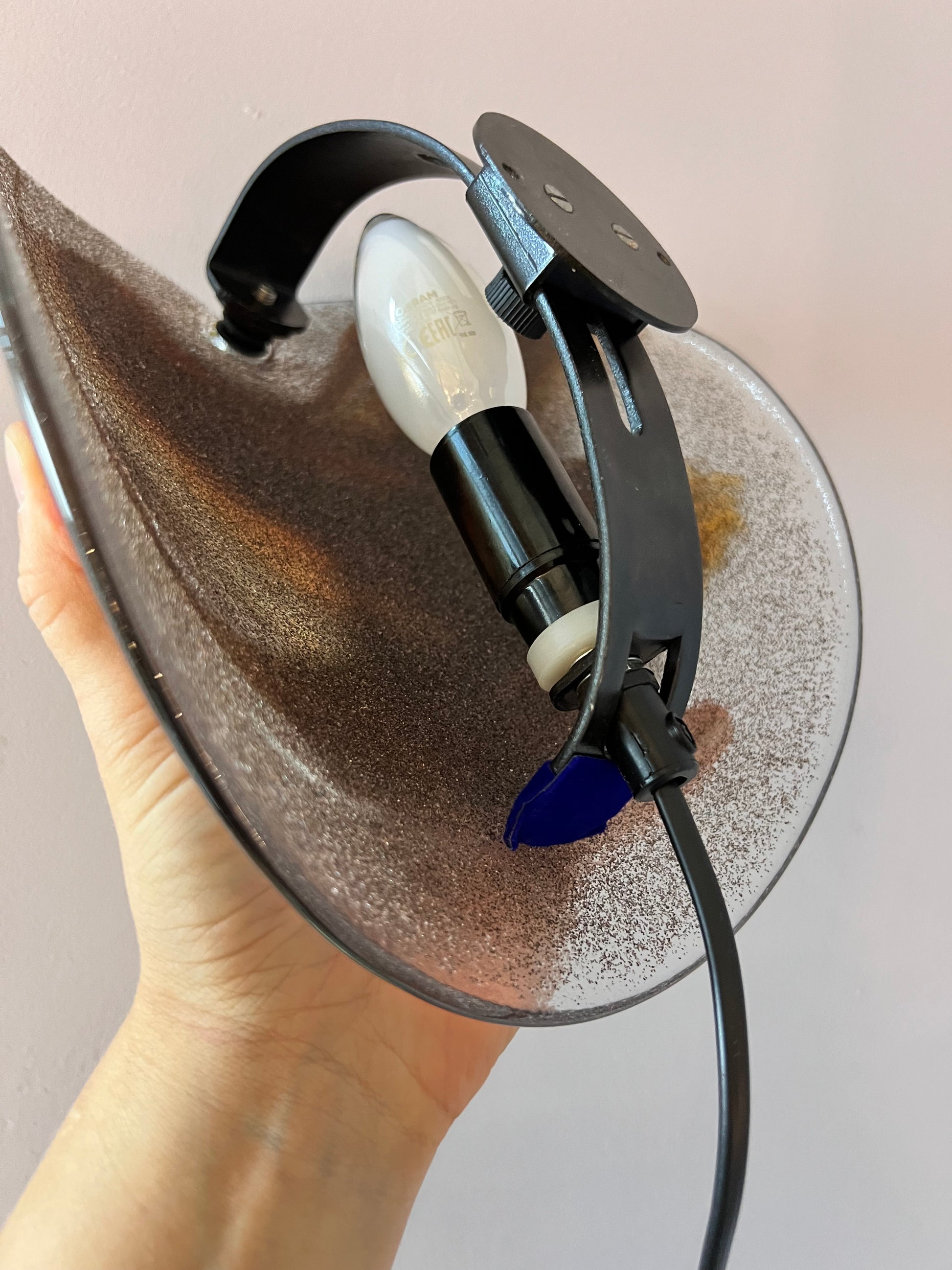 Wandlampe rotbraun Glas von Per Lütken für Holmegaard