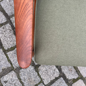 Sessel neu gepolstert grün Teak von Grete Jalk für Glostrup Møbelfabrik