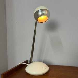 Schreibtischlampe weiß Chrom mit Teleskoparm von Eichhoff Werke