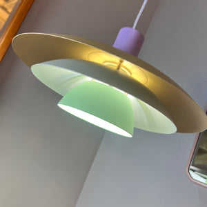 Lamellenlampe neu lackiert lila mint