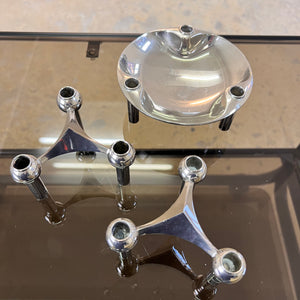 Set: 2 Kerzenständer und 1 Schale von Stoff & Nagel