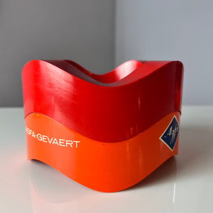 Set: 2 Aschenbecher orange rot von Walter Zeischegg für Helit