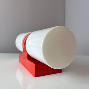 Badlampe rot Kunststoff & Opalglas