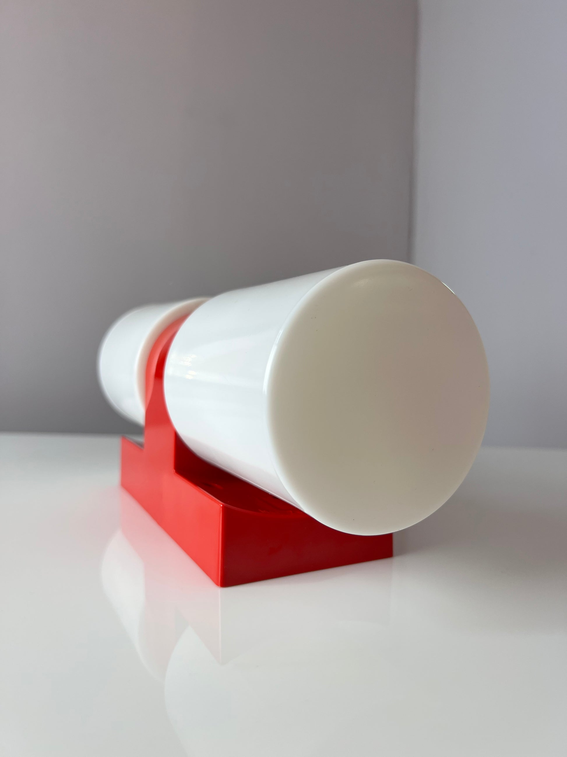 Badlampe rot Kunststoff & Opalglas