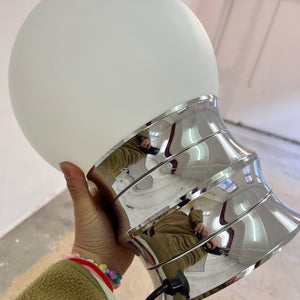 Tischlampe Chrom Opalglas VEB NARVA