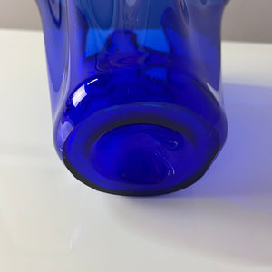 Vase Fazoletto blau Glas