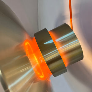Lamellenlampe Trava grün orange von Carl Thore für Granhaga