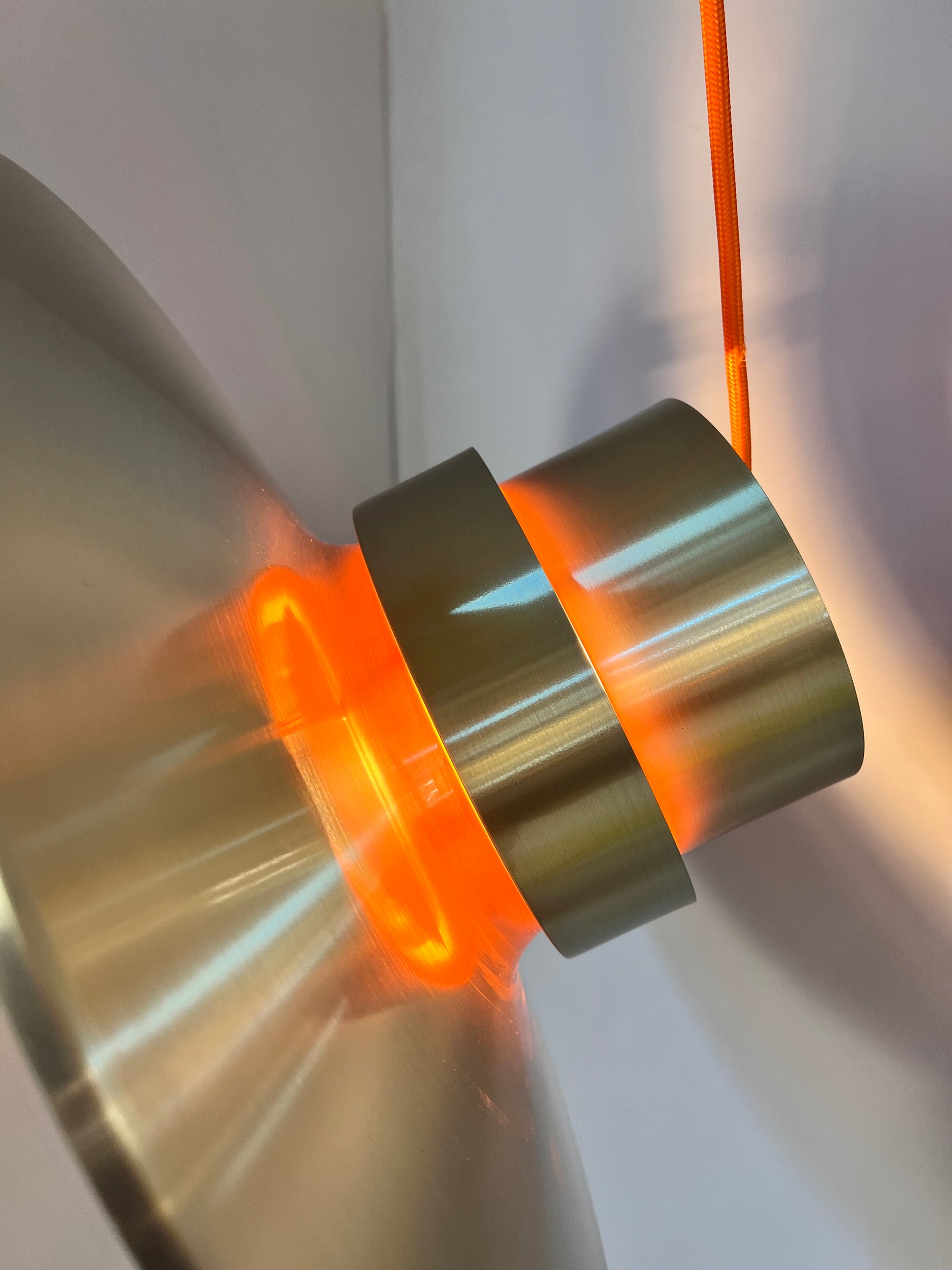 Lamellenlampe Trava grün orange von Carl Thore für Granhaga