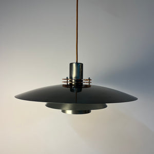 Große Lamellenlampe Leto silber kupfer von Top Lamper