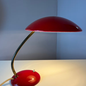 Schreibtischlampe Typ 6781 rot von Christian Dell für Kaiser Idell