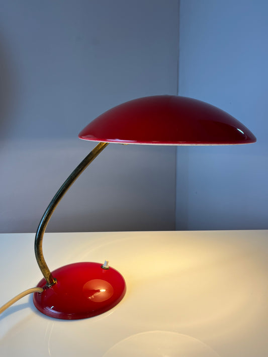 Schreibtischlampe Typ 6781 rot von Christian Dell für Kaiser Idell