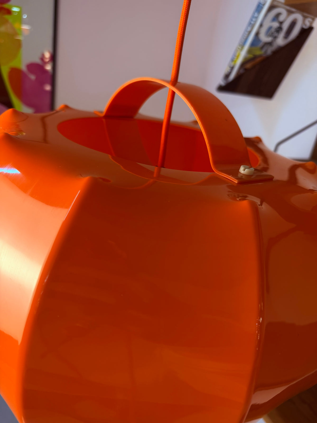 Hängelampe orange mit orangem Kabel von Ilka Plast