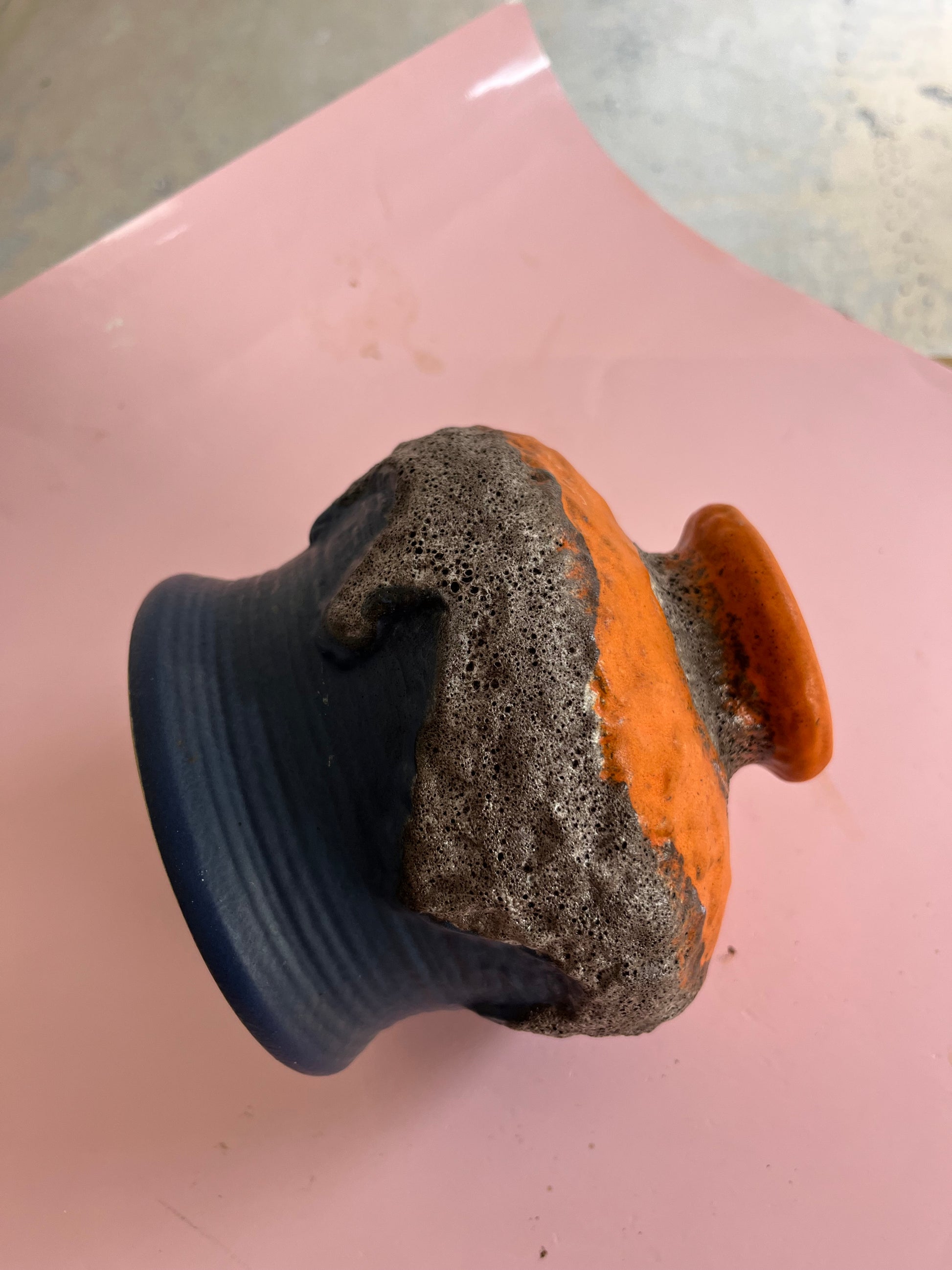 Vase 644-15 Fat Lava orange blau von Dümler & Breiden