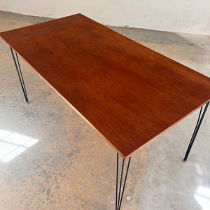 Esstisch Schreibtisch Teak mit original Hairpinlegs