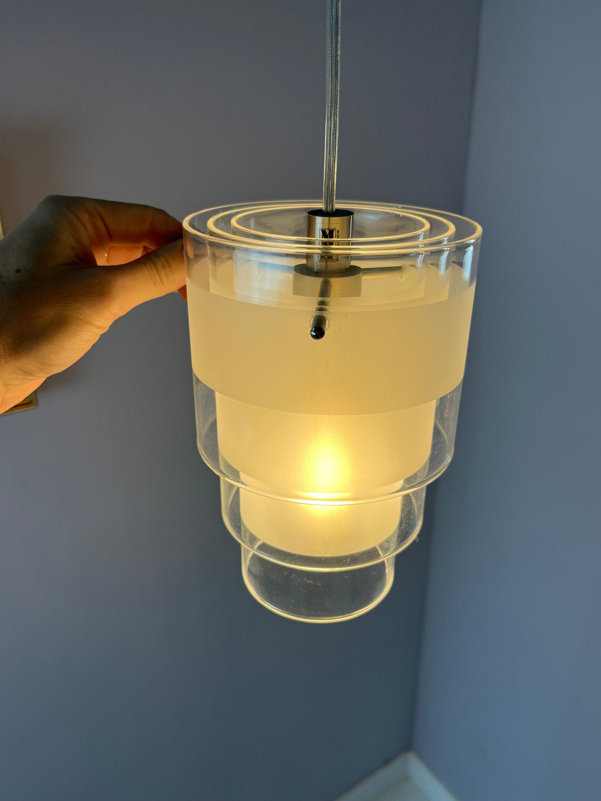 Lamellenlampe Eiszapfen weiß Glas von Markslöjd Sweden
