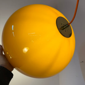 Hängelampe Guzzini Kunststoff braun orange