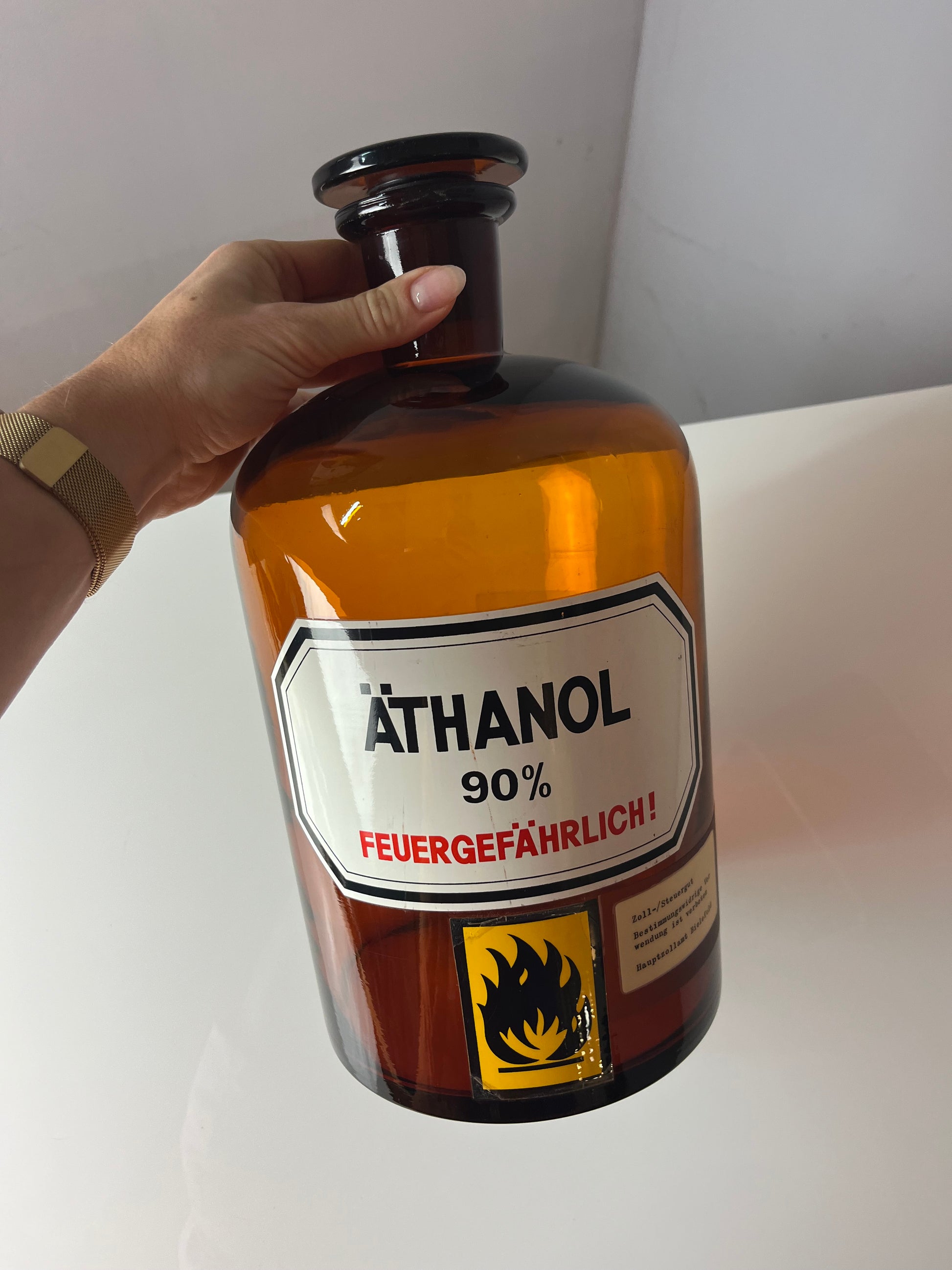 Apothekerglas Äthanol braun
