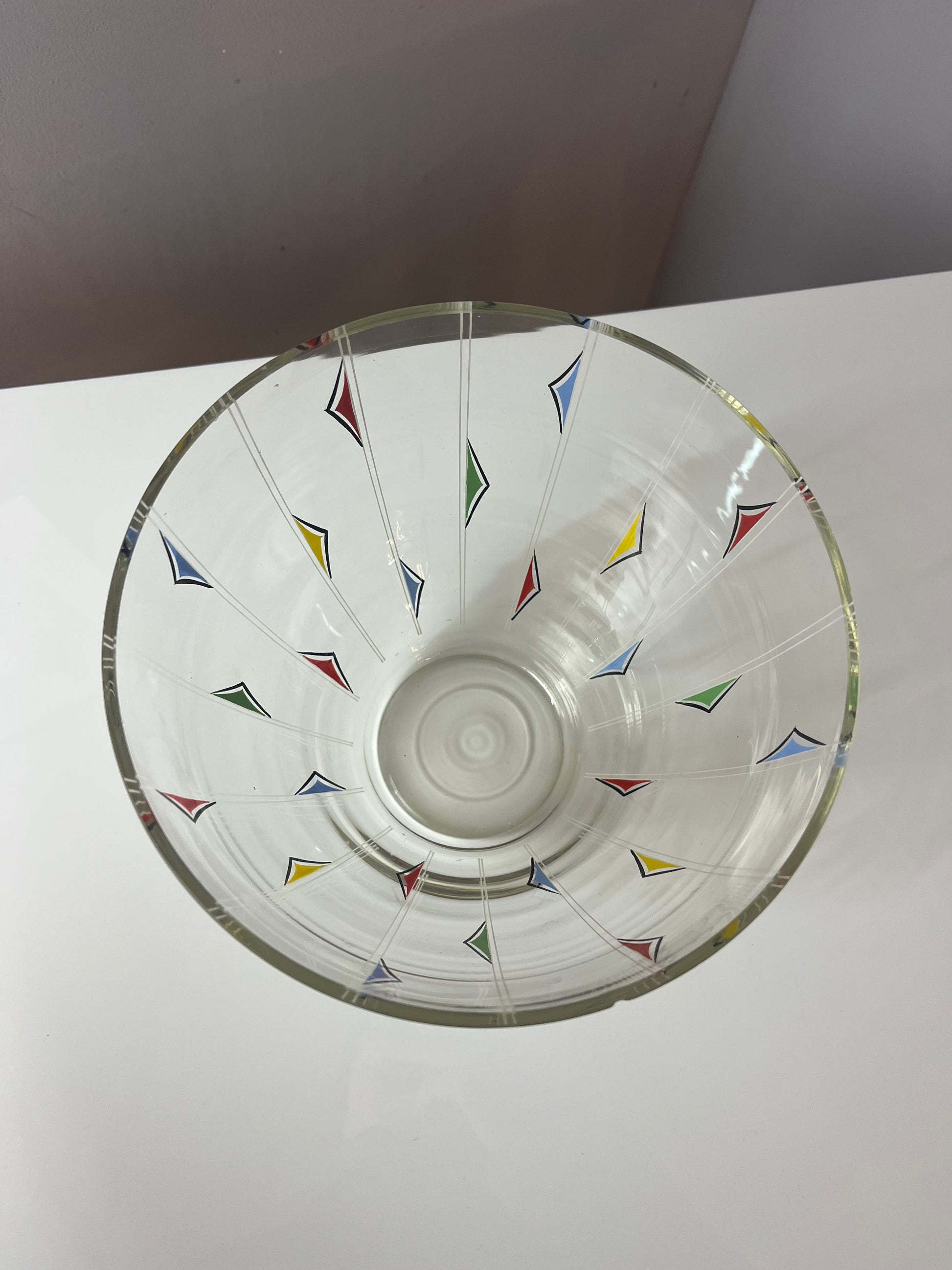 Bowle-Set: 9 Gläser und 1 Terrine bedrucktes Glas