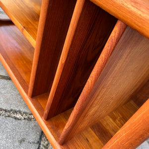 Rollwagen für Schallplatten Teak aus Dänemark