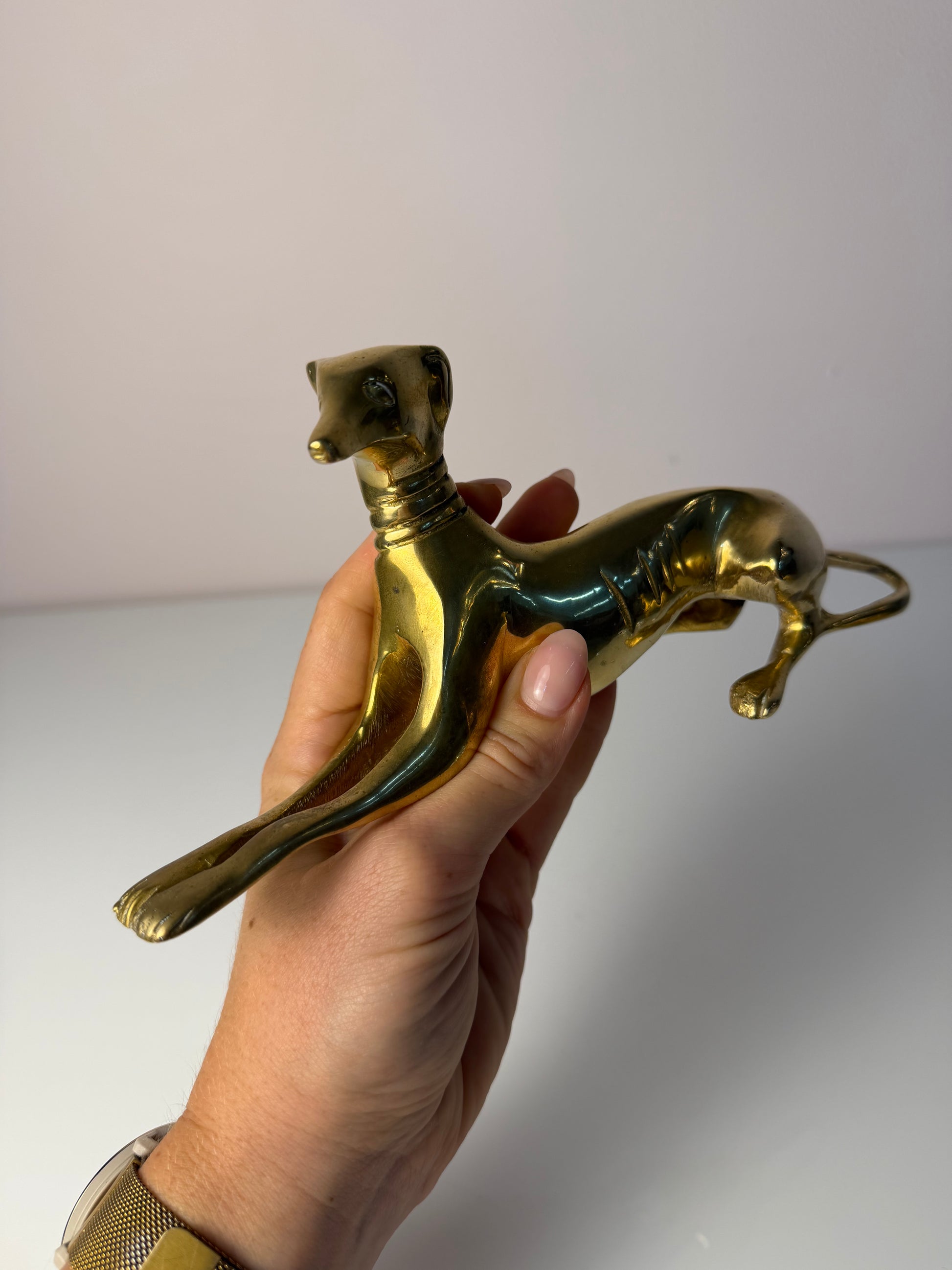 Set: 2 Windhunde Messing aus Dänemark