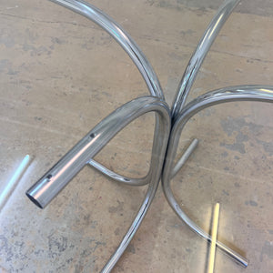 Runder Esstisch Glas & Chrom