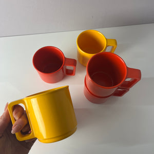 Set: 6x Tasse gelb rot orange von Rosti Mepal