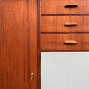 Highboard hellblau Teak