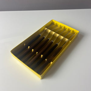 Set: 6x Buttermesser Teak in Box