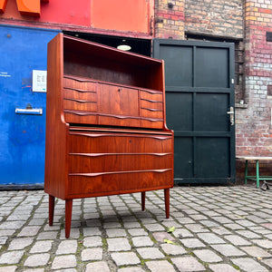 Halbrunder Sekretär Teak aus Dänemark