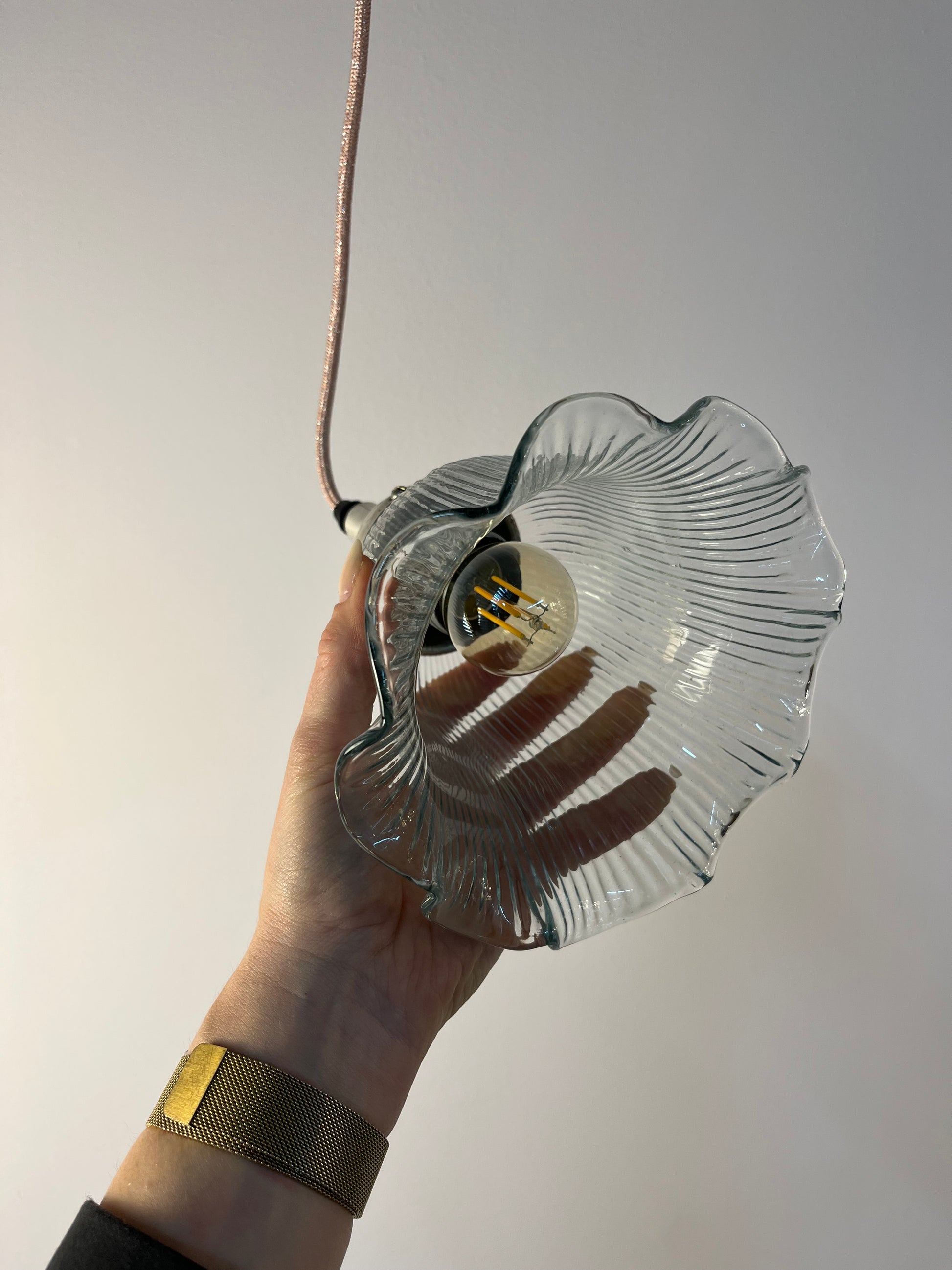 Blumenlampe Glas aus Dänemark