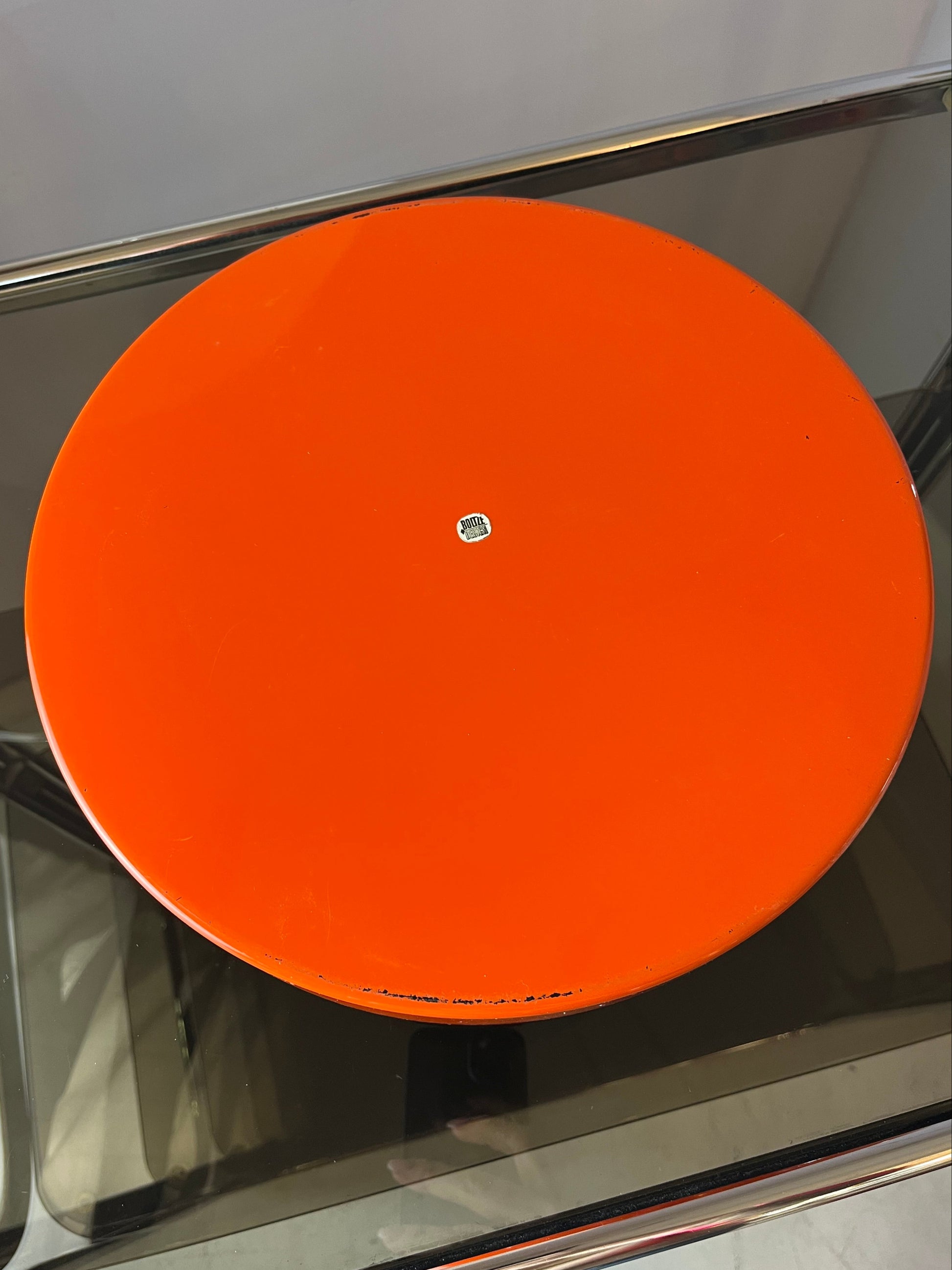 Tablett orange Metall von Boltze Design