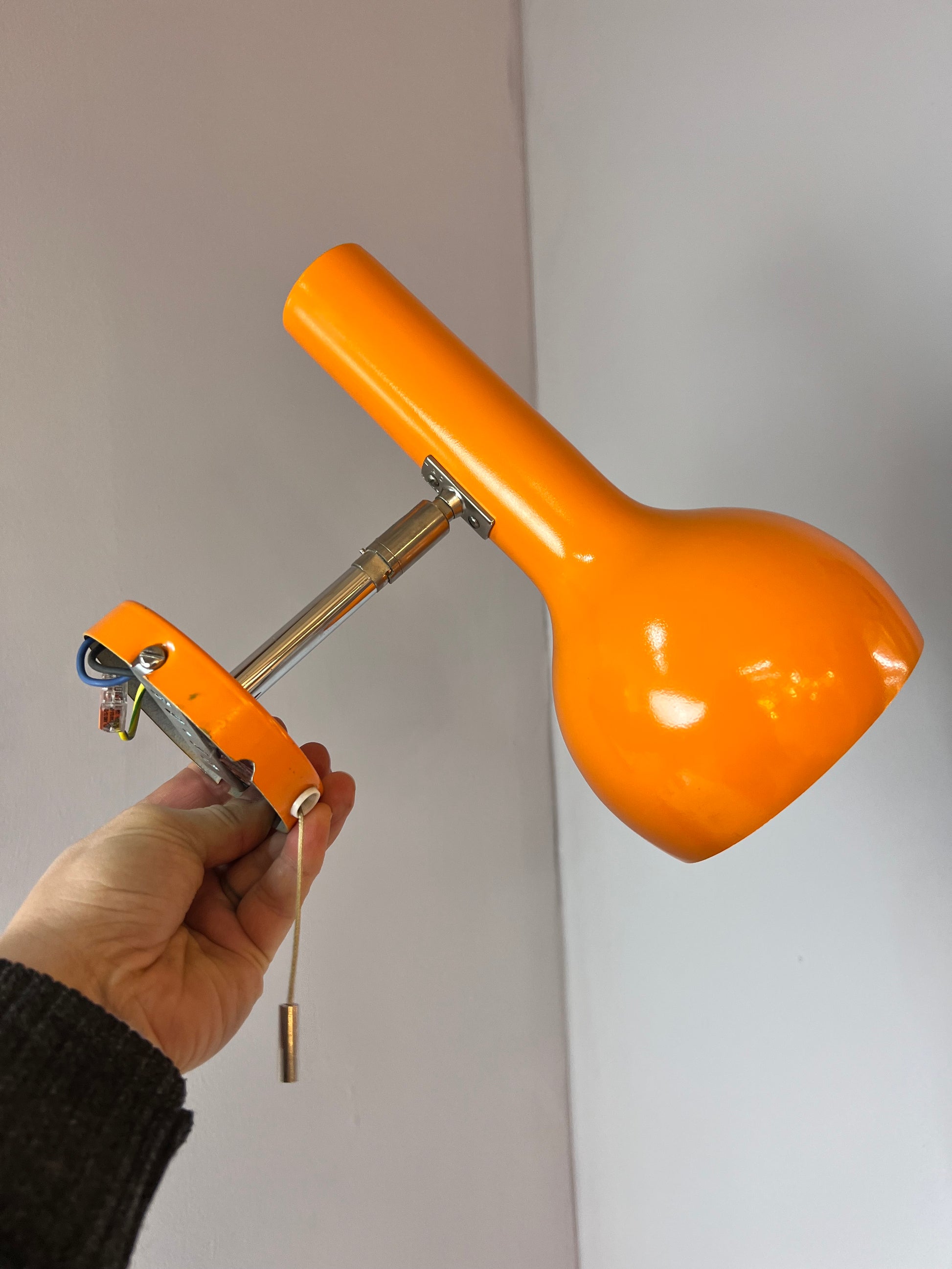 Wandlampe orange 70er