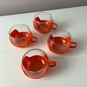 Set: 4x Glasbecher orange