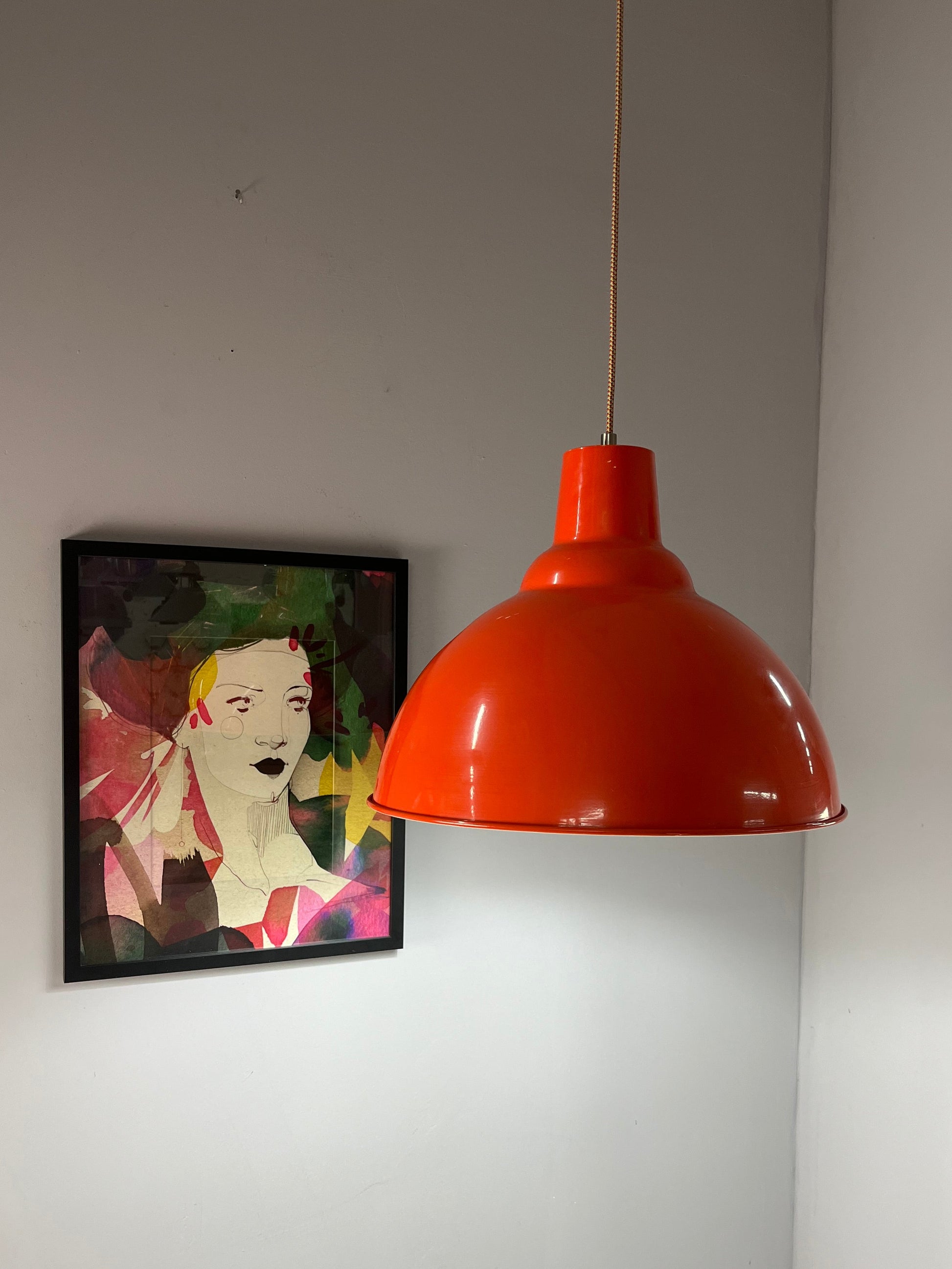 Hängelampe orange/rot aus Dänemark