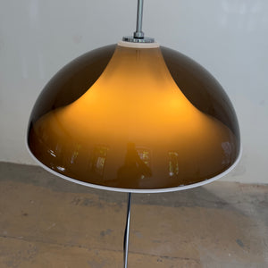 Stehlampe braun weiß Acryl Chrom von Elio Martinelli
