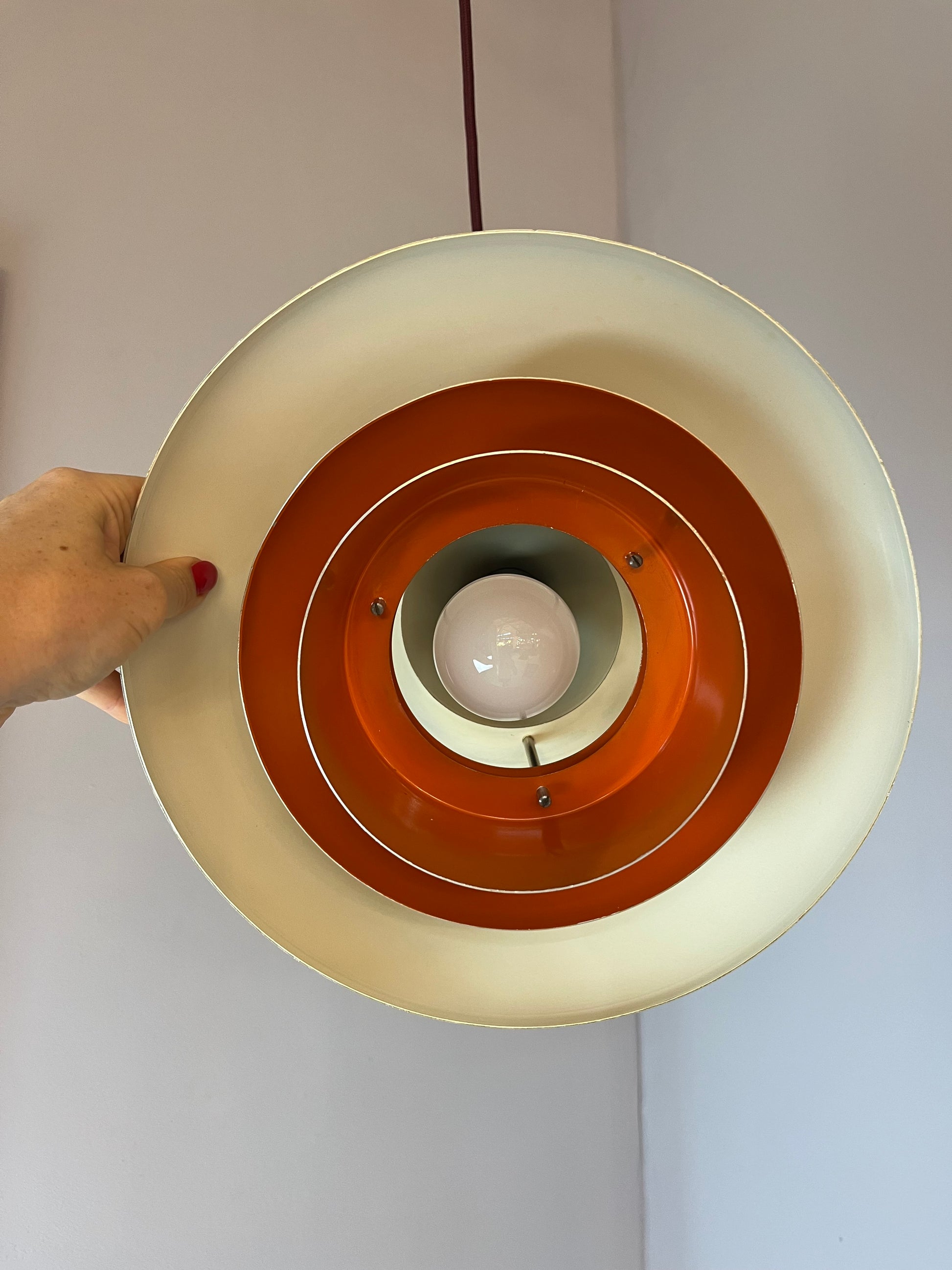 Hängelampe orange Kupfer