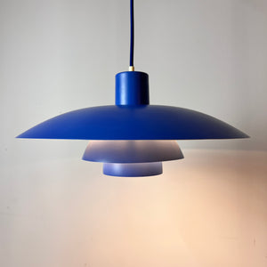Lamellenlampe PH4 blau von Poul Henningsen für Louis Poulsen