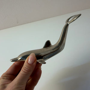 Flaschenöffner Delfin silber aus Dänemark
