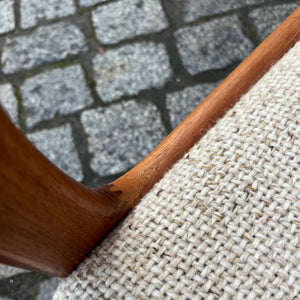 Armlehnstuhl Teak Wolle von Erik Buch für Nova Møbler