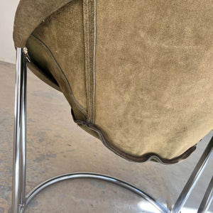 Balloon Sessel Modell Sling grün Wildleder von Lusch & Co